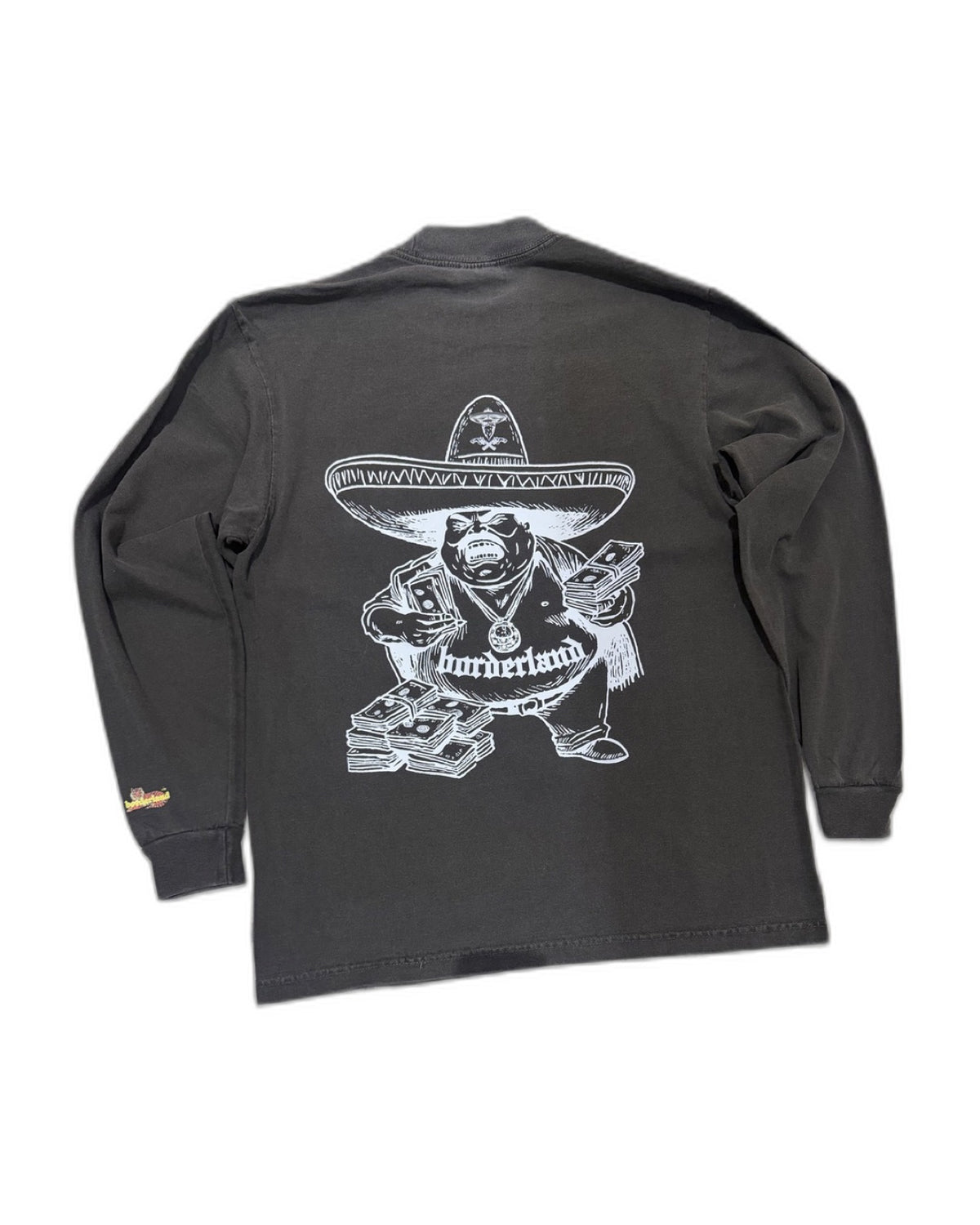 Premium long sleeve - back print, Vintage Black