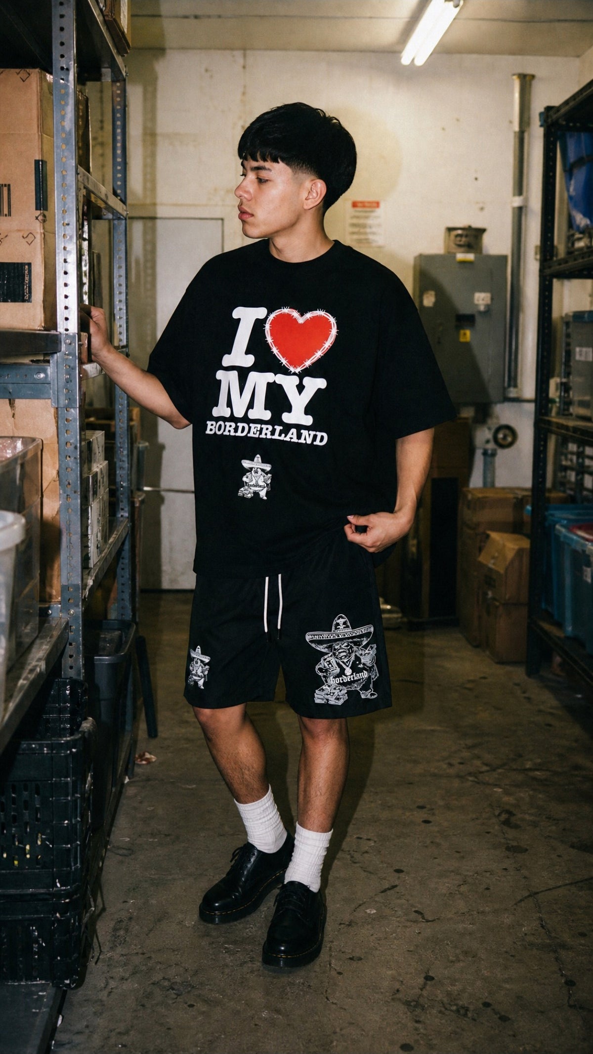 I Heart My Borderland tee - warehouse look, mens